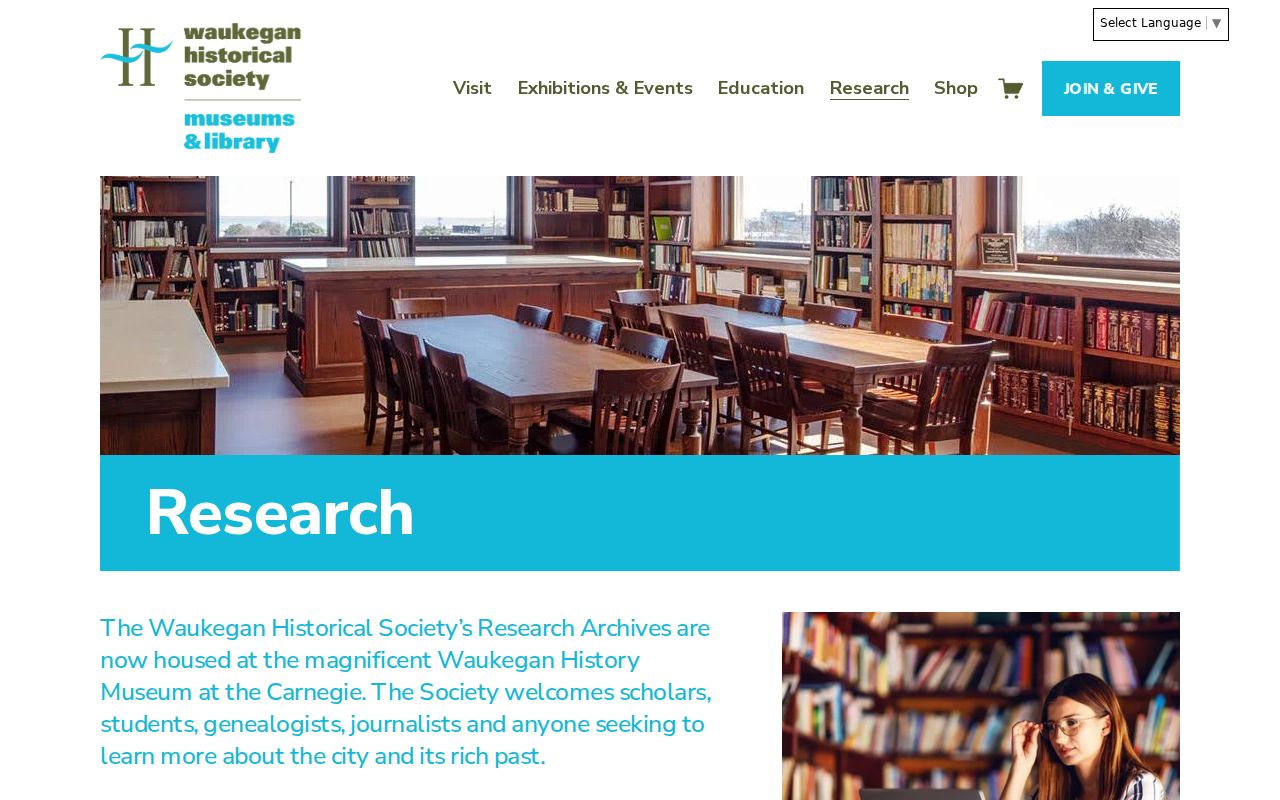 Waukegan Historical Society archive research access information