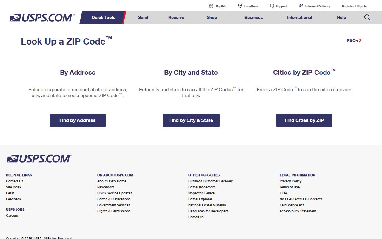USPS address and city search for the Vernon Hills ZIP code directory